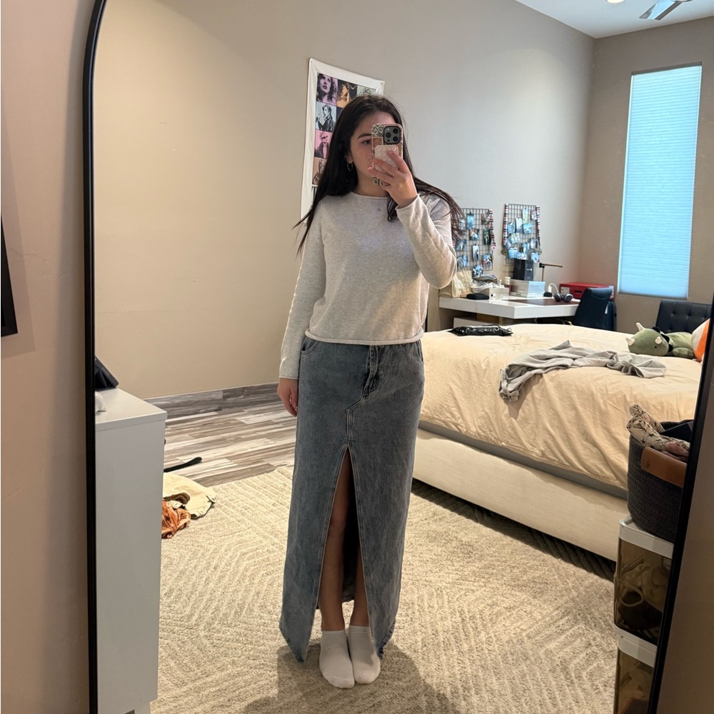 Lioness maxi denim skirt princess polly